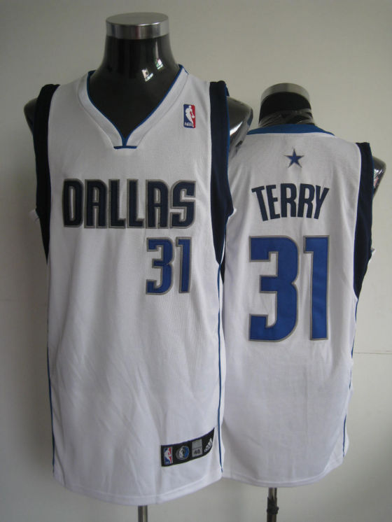 Dallas Mavericks Terry White Black Blue Jersey